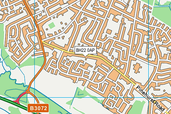 BH22 0AP map - OS VectorMap District (Ordnance Survey)