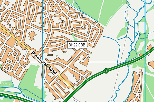 BH22 0BB map - OS VectorMap District (Ordnance Survey)