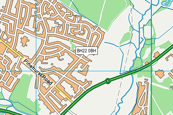 BH22 0BH map - OS VectorMap District (Ordnance Survey)