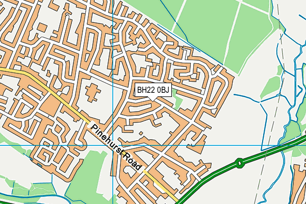 BH22 0BJ map - OS VectorMap District (Ordnance Survey)