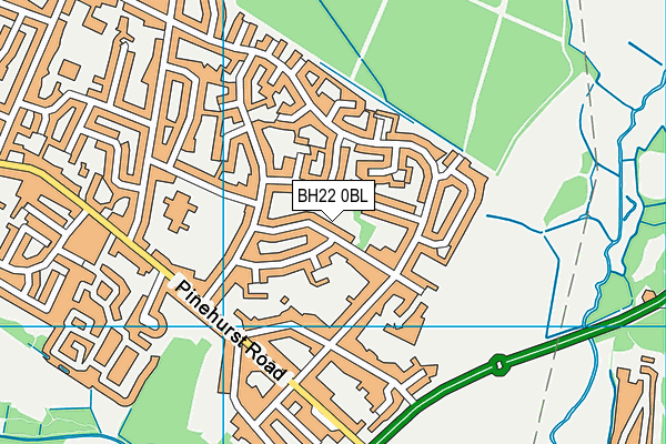 BH22 0BL map - OS VectorMap District (Ordnance Survey)