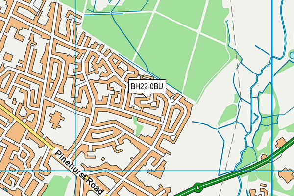 BH22 0BU map - OS VectorMap District (Ordnance Survey)
