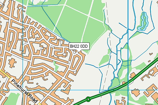 BH22 0DD map - OS VectorMap District (Ordnance Survey)