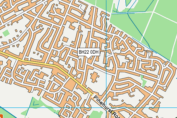 BH22 0DH map - OS VectorMap District (Ordnance Survey)