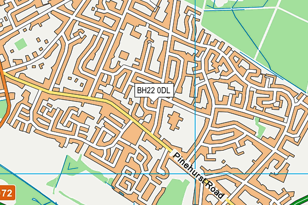 BH22 0DL map - OS VectorMap District (Ordnance Survey)