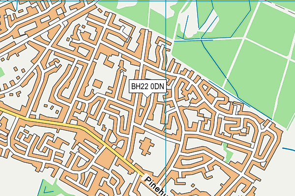 BH22 0DN map - OS VectorMap District (Ordnance Survey)