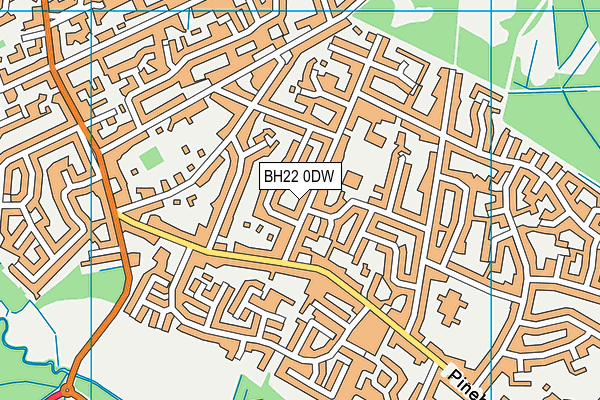BH22 0DW map - OS VectorMap District (Ordnance Survey)