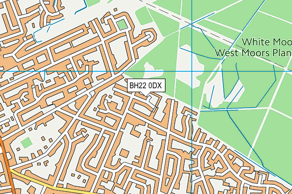BH22 0DX map - OS VectorMap District (Ordnance Survey)