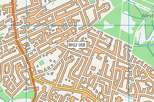 BH22 0EB map - OS VectorMap District (Ordnance Survey)