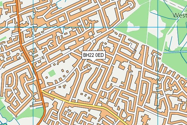 BH22 0ED map - OS VectorMap District (Ordnance Survey)