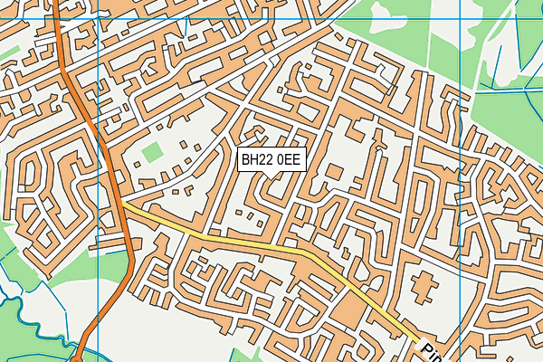 BH22 0EE map - OS VectorMap District (Ordnance Survey)