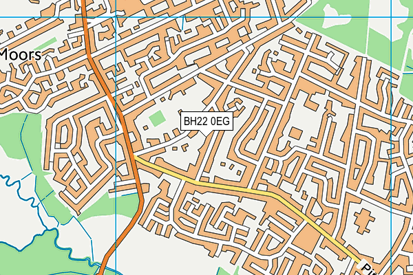BH22 0EG map - OS VectorMap District (Ordnance Survey)