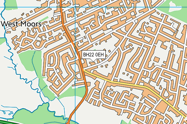 BH22 0EH map - OS VectorMap District (Ordnance Survey)