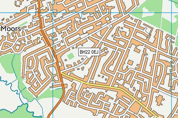BH22 0EJ map - OS VectorMap District (Ordnance Survey)