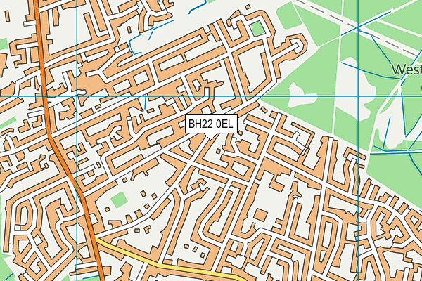 BH22 0EL map - OS VectorMap District (Ordnance Survey)
