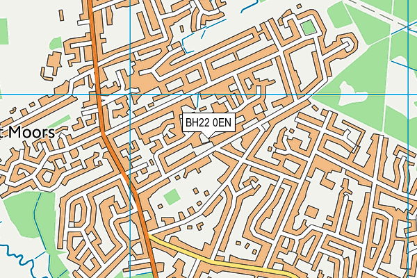 BH22 0EN map - OS VectorMap District (Ordnance Survey)