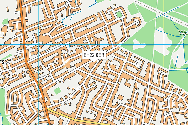 BH22 0ER map - OS VectorMap District (Ordnance Survey)