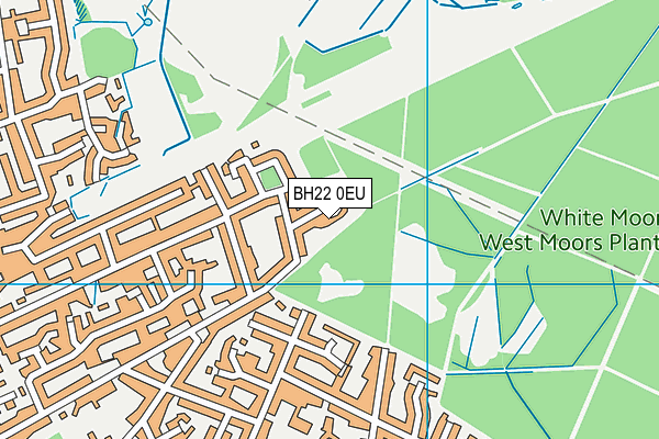 BH22 0EU map - OS VectorMap District (Ordnance Survey)
