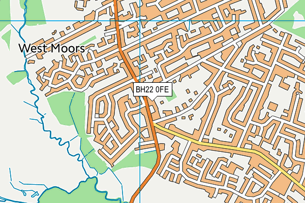 BH22 0FE map - OS VectorMap District (Ordnance Survey)