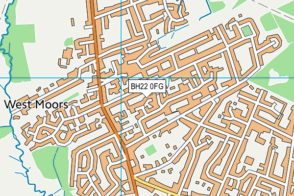 BH22 0FG map - OS VectorMap District (Ordnance Survey)