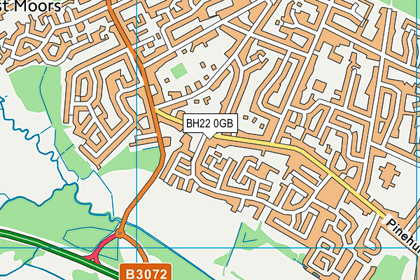 BH22 0GB map - OS VectorMap District (Ordnance Survey)