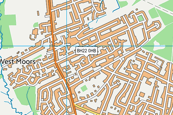 BH22 0HB map - OS VectorMap District (Ordnance Survey)