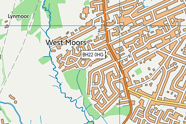 BH22 0HG map - OS VectorMap District (Ordnance Survey)
