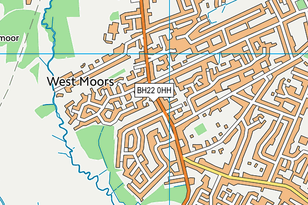 BH22 0HH map - OS VectorMap District (Ordnance Survey)