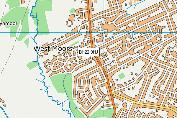 BH22 0HJ map - OS VectorMap District (Ordnance Survey)