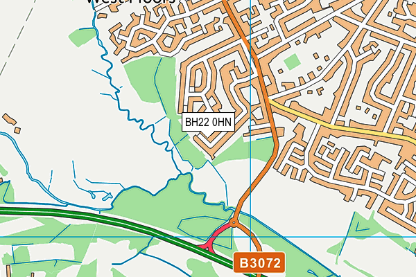 BH22 0HN map - OS VectorMap District (Ordnance Survey)