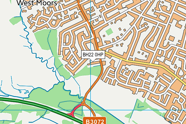 BH22 0HP map - OS VectorMap District (Ordnance Survey)