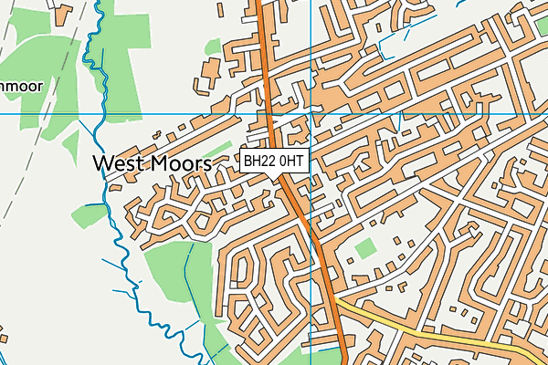 BH22 0HT map - OS VectorMap District (Ordnance Survey)