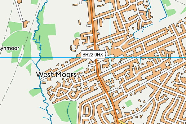 BH22 0HX map - OS VectorMap District (Ordnance Survey)