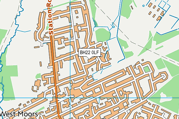 BH22 0LF map - OS VectorMap District (Ordnance Survey)