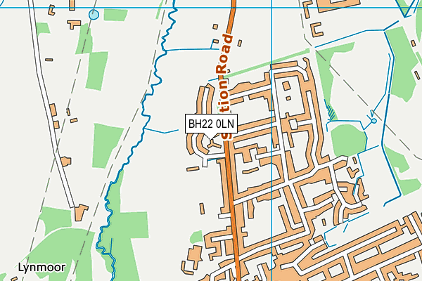 BH22 0LN map - OS VectorMap District (Ordnance Survey)