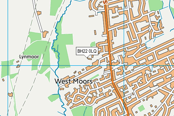 BH22 0LQ map - OS VectorMap District (Ordnance Survey)