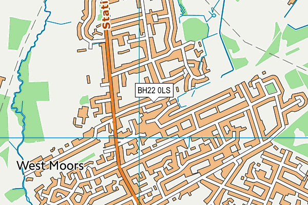 BH22 0LS map - OS VectorMap District (Ordnance Survey)