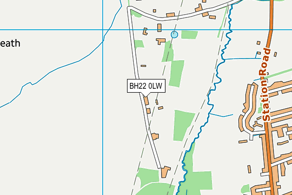 BH22 0LW map - OS VectorMap District (Ordnance Survey)