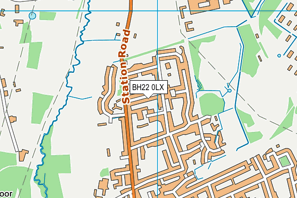 BH22 0LX map - OS VectorMap District (Ordnance Survey)