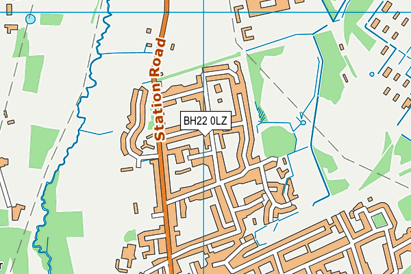 BH22 0LZ map - OS VectorMap District (Ordnance Survey)