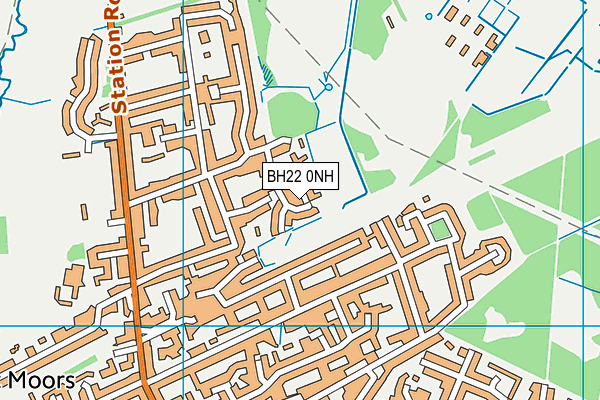 BH22 0NH map - OS VectorMap District (Ordnance Survey)