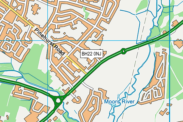 BH22 0NJ map - OS VectorMap District (Ordnance Survey)