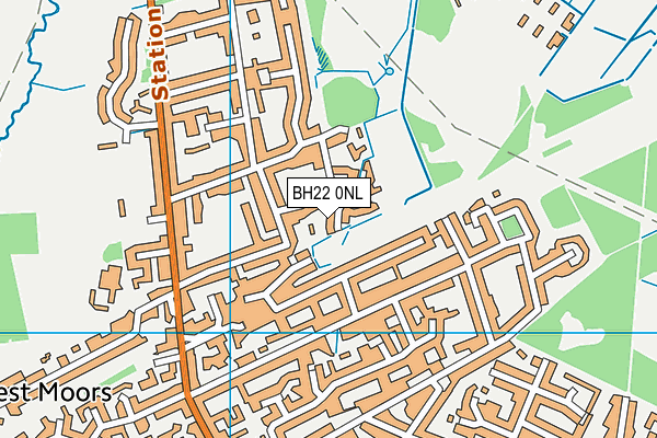 BH22 0NL map - OS VectorMap District (Ordnance Survey)