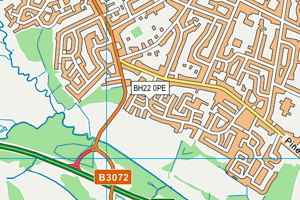 BH22 0PE map - OS VectorMap District (Ordnance Survey)