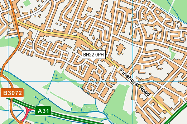 BH22 0PH map - OS VectorMap District (Ordnance Survey)