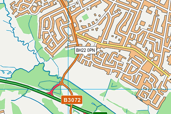 BH22 0PN map - OS VectorMap District (Ordnance Survey)