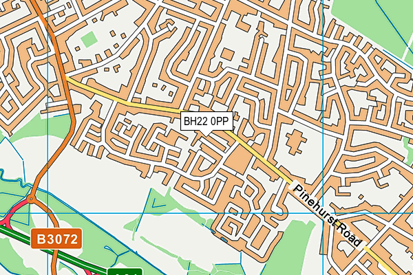 BH22 0PP map - OS VectorMap District (Ordnance Survey)