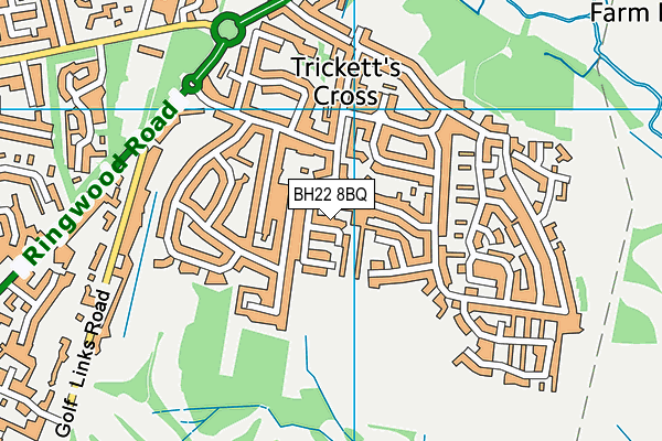 BH22 8BQ map - OS VectorMap District (Ordnance Survey)