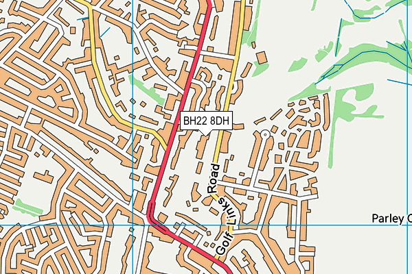 BH22 8DH map - OS VectorMap District (Ordnance Survey)