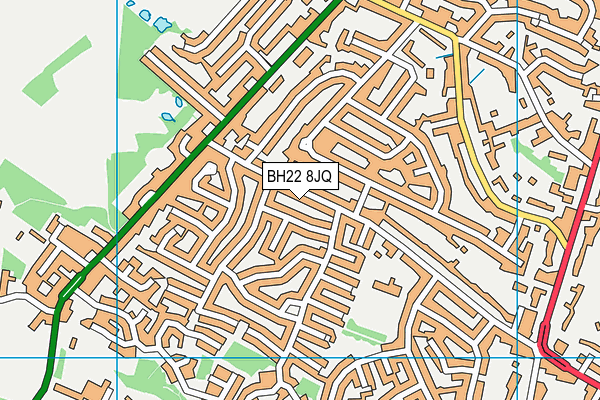 BH22 8JQ map - OS VectorMap District (Ordnance Survey)